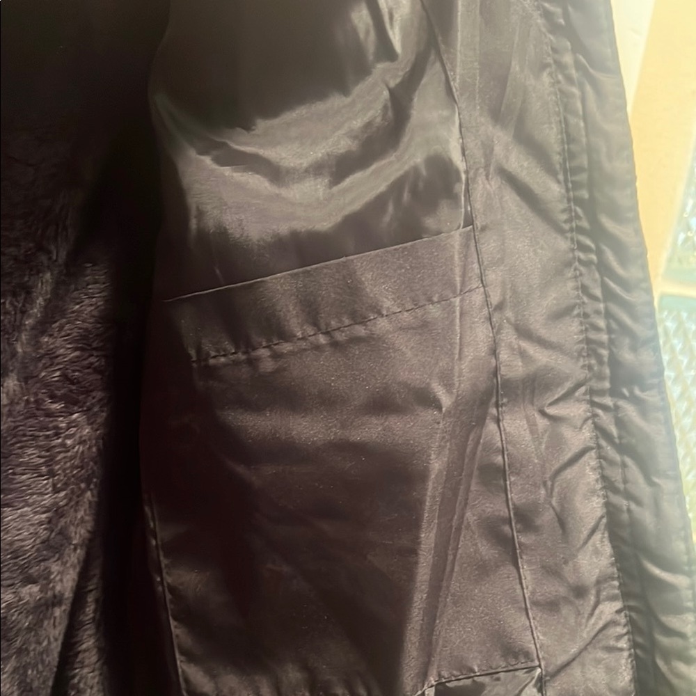 Madden Girl Puffer Jacket with Faux Fur Hood - Picture 9 of 10